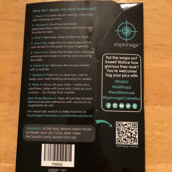 Espionage Cosmetics Nail Wrap Wasteland Wanderer - Picture 2 of 3